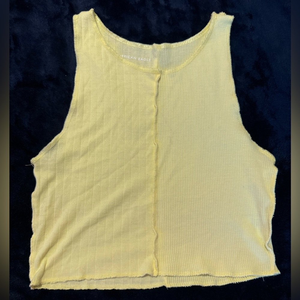 Yellow american eagle tank top